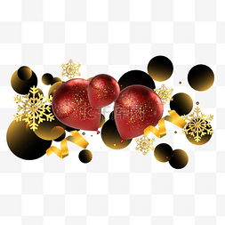 红丝气球图片_圣诞节气球雪花装饰