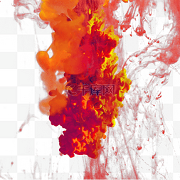 烟雾扩散图片_红色抽象烟雾