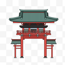 传统风格日本寺庙建筑