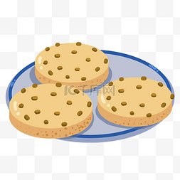 脆脆饼干图片_卡通圆形饼干插图