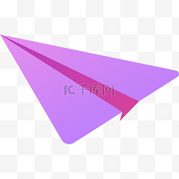 纸飞机飞机图片_一架紫色纸飞机