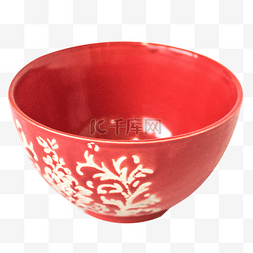 木质汤碗图片_红色的汤碗