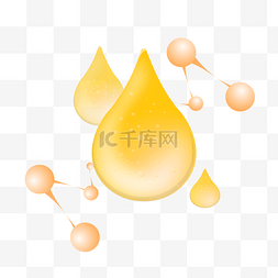 黄色水滴图片_黄色胶原蛋白