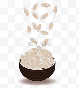 卡通碗装大米图片_一碗大米很多米粒糙米