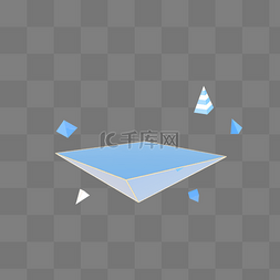 漂浮立体三角图片_C4D立体电商海报漂浮装饰三角形