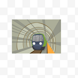 隧道动图图片_地铁隧道车厢