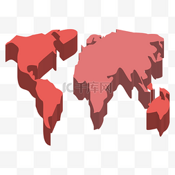 红色微粒全球地图