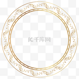 圆环升级特效图片_欧式烫金圆环复古边框