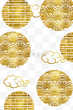 金色中式花纹装饰底纹