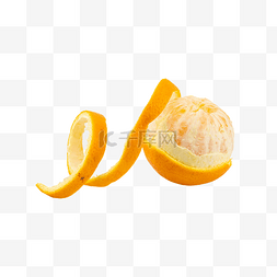 削皮水果图片_削皮水果皮黄色橙子皮