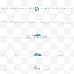 雪花装饰蓝色图片_冬天蓝色分割线