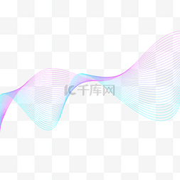 科学小天地图片_粉蓝渐变动感曲线线条底纹