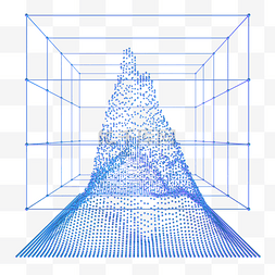 地形高度图高度图图片_科技智能魔幻数据点状锥形线几何