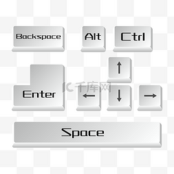电脑键盘按钮