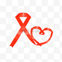 爱心公益红丝带图片_艾滋病日爱心标识