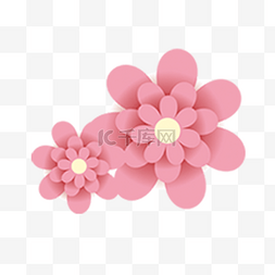 粉色剪纸花朵图片_粉色剪纸花朵装饰