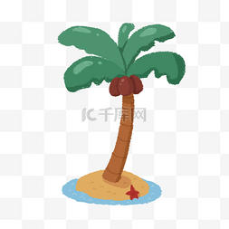 夏日海岛椰子树