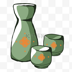 日本绿色茶具
