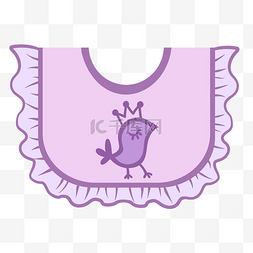 紫色口水巾