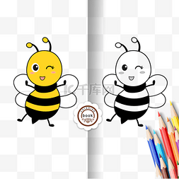 honeybee clipart black and white 飞翔小蜜
