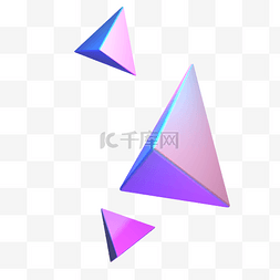 菱形图片_c4d立体蒸汽波三角体免费