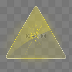 裂纹黄色图片_三角形玻璃