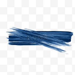 蓝色油画笔图片_经典蓝笔刷边框元素