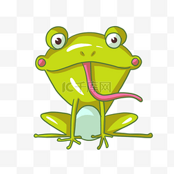 伸着长舌头的青蛙