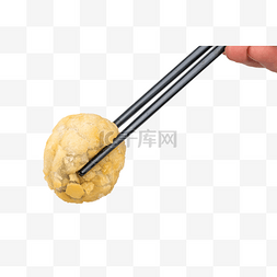 筷子夹汤圆图片_筷子夹起炸汤圆