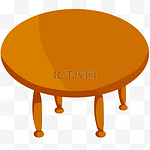 实木圆形桌子