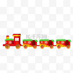 圣诞节红色小火车