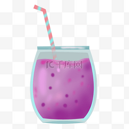 紫色饮料夏日彩色吸管果汁