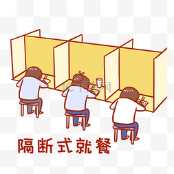 隔断式就餐表情包