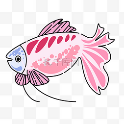粉色小鱼装饰