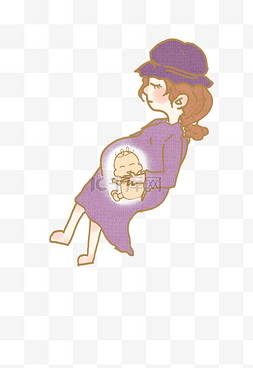 孕妇妈妈女孩卡通帽子