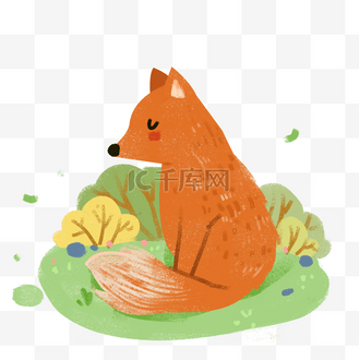 动物小图案图片素材_教育图案之小狐狸
