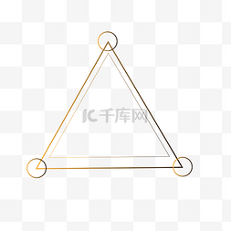 对话框三角形图片_矢量金色三角形对话框