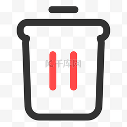 icon红图片_线性通用垃圾桶ICON