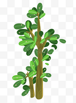 茂盛绿色大树插画