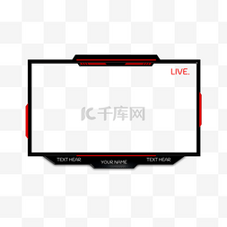 游戏直播图片_抽搐直播流叠加边框