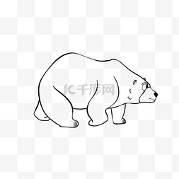 bear clipart black and white 卡通儿童画