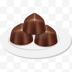 盘子上的巧克力