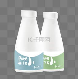 牛奶瓶装图片_瓶装新鲜纯牛奶包装