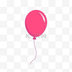 简单生日元素图片_简单卡通红色单只气球