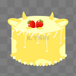 黄色生日蛋糕