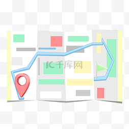 旅游彩色地图导航