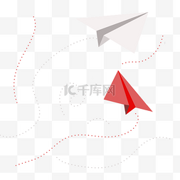 简约文艺白色图片_飞舞在空中的纸飞机
