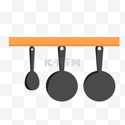 卡通黑色美食图片_卡通黑色的炒菜锅子