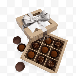 巧克力礼品盒3d元素