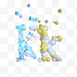 字母k图片_创意几何字母K